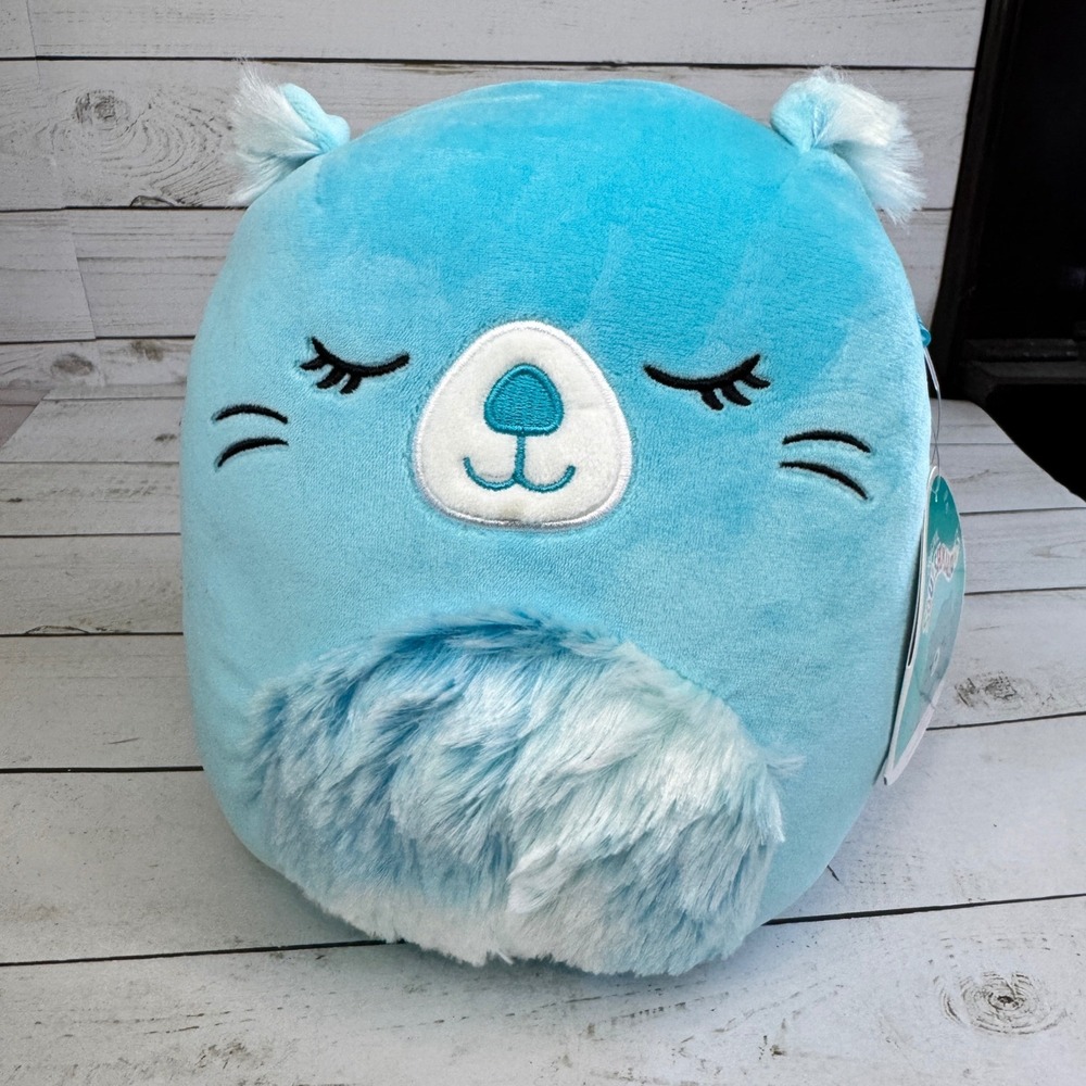 Squishmallows Bara Blue Beaver 8 Inch Plush Kellytoy NWT Squishmallow‎